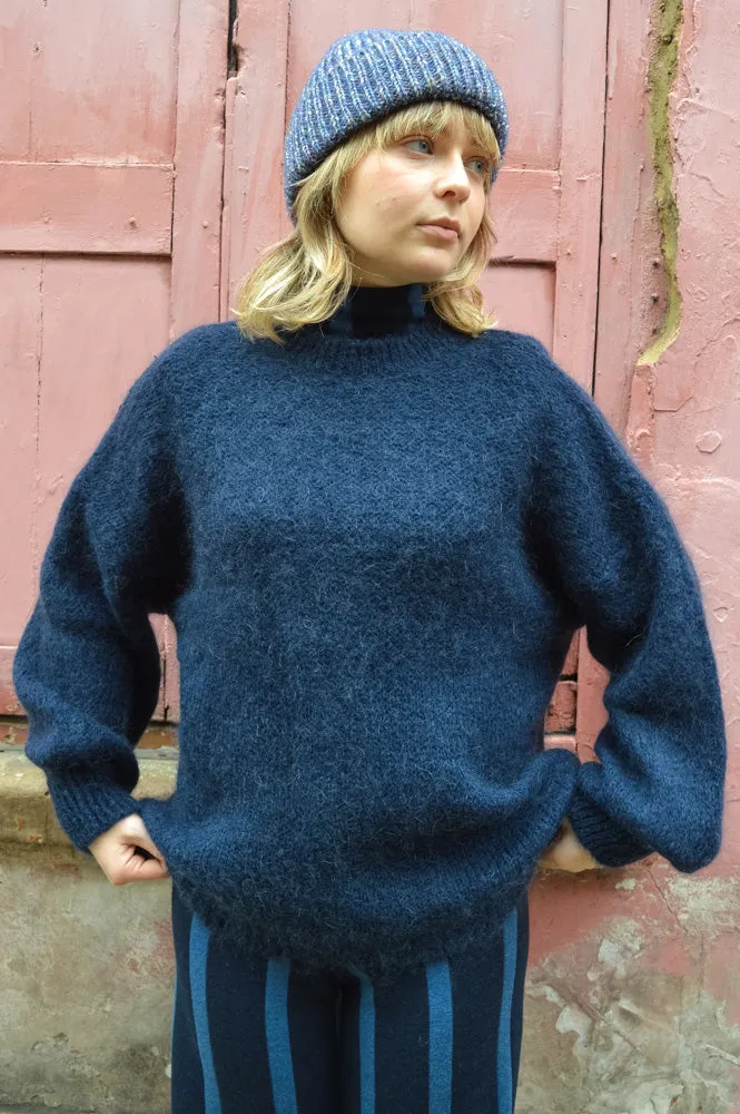 ICHI Marita Total Eclipse Knit Pullover