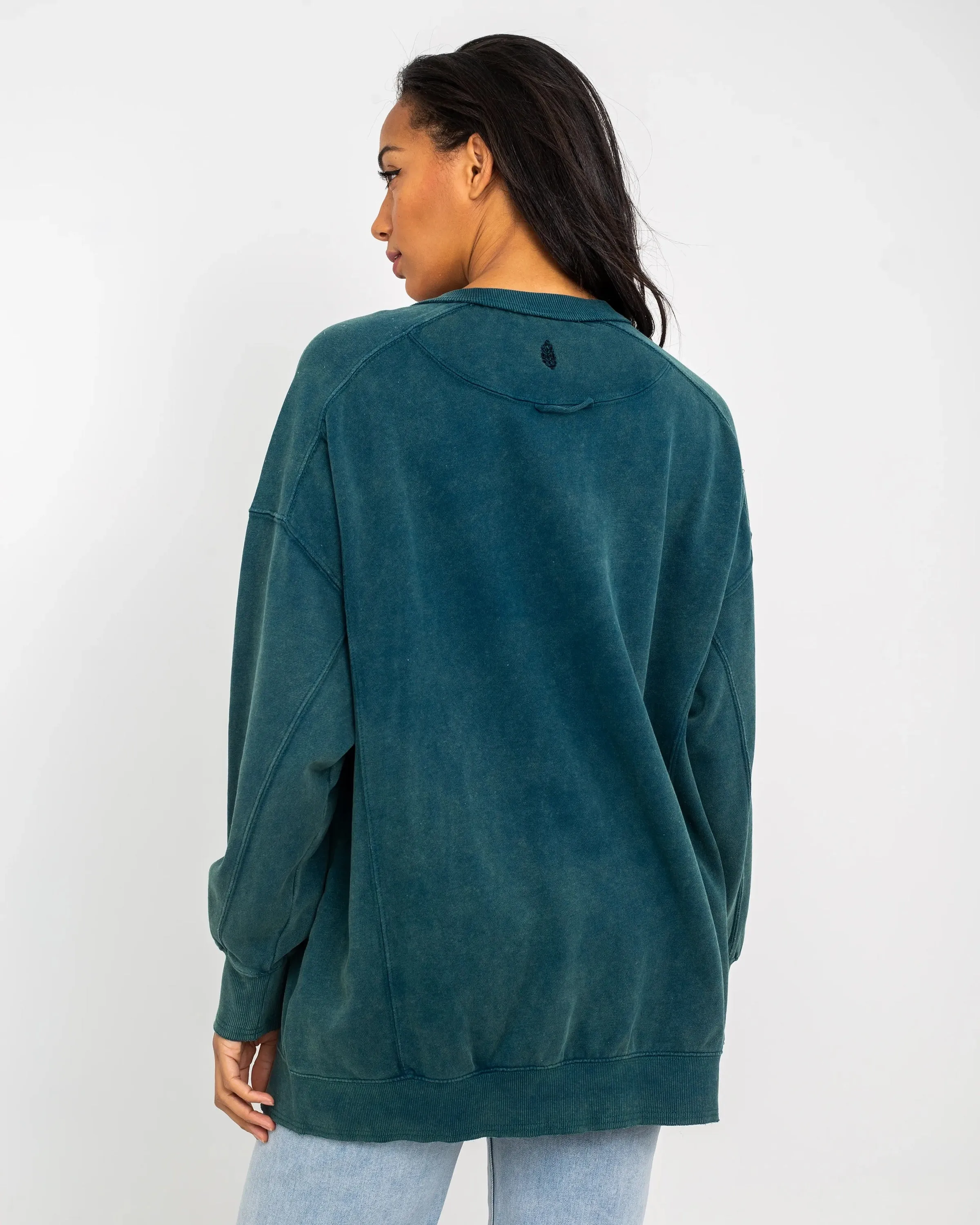 Intercept Tunic Sweatshirt in Emerald Green