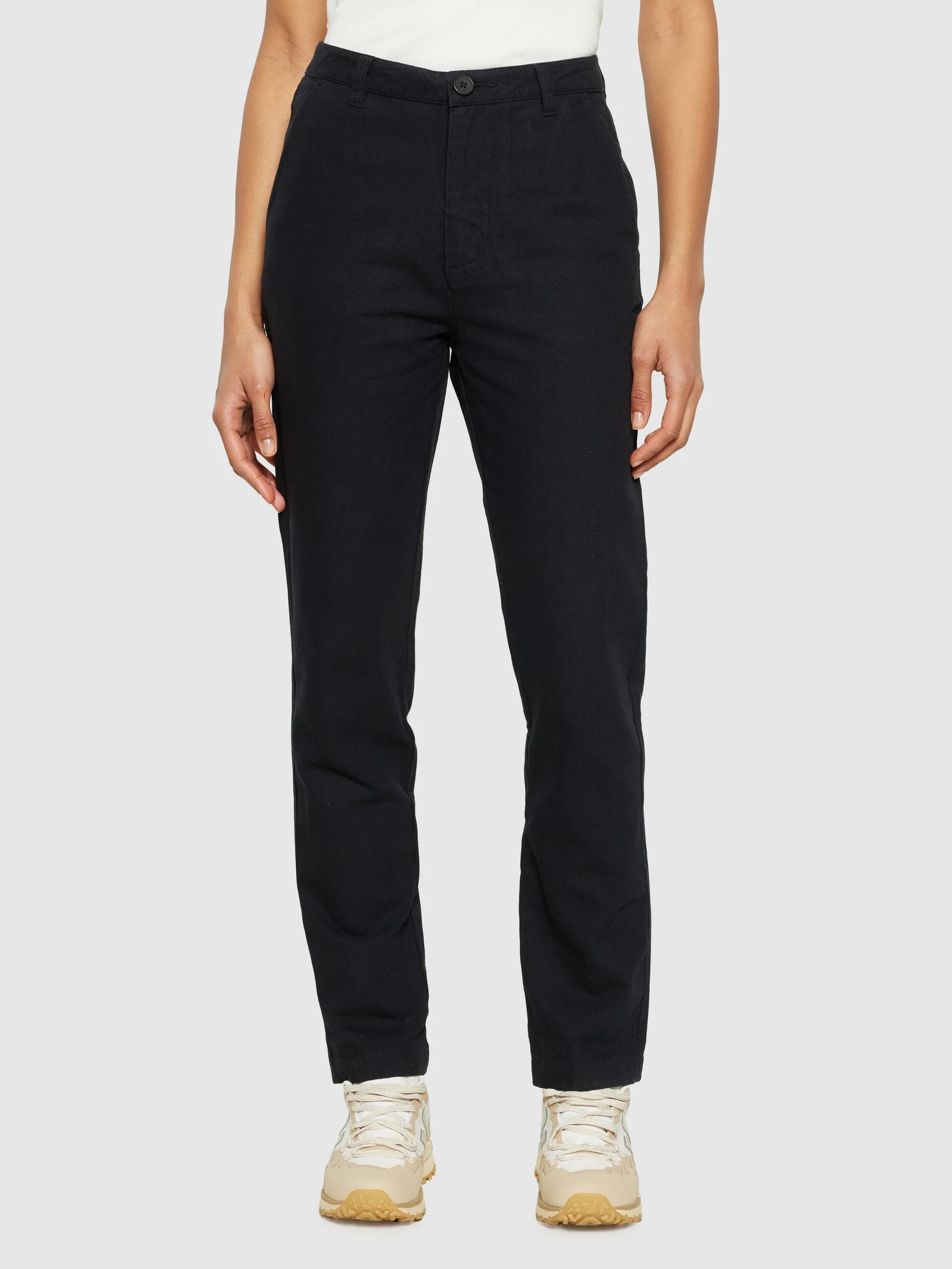 IRIS mom mid-rise chino - Black Jet