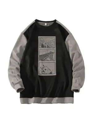 Japanese-Inspired Graphic Long Sleeve Shirt