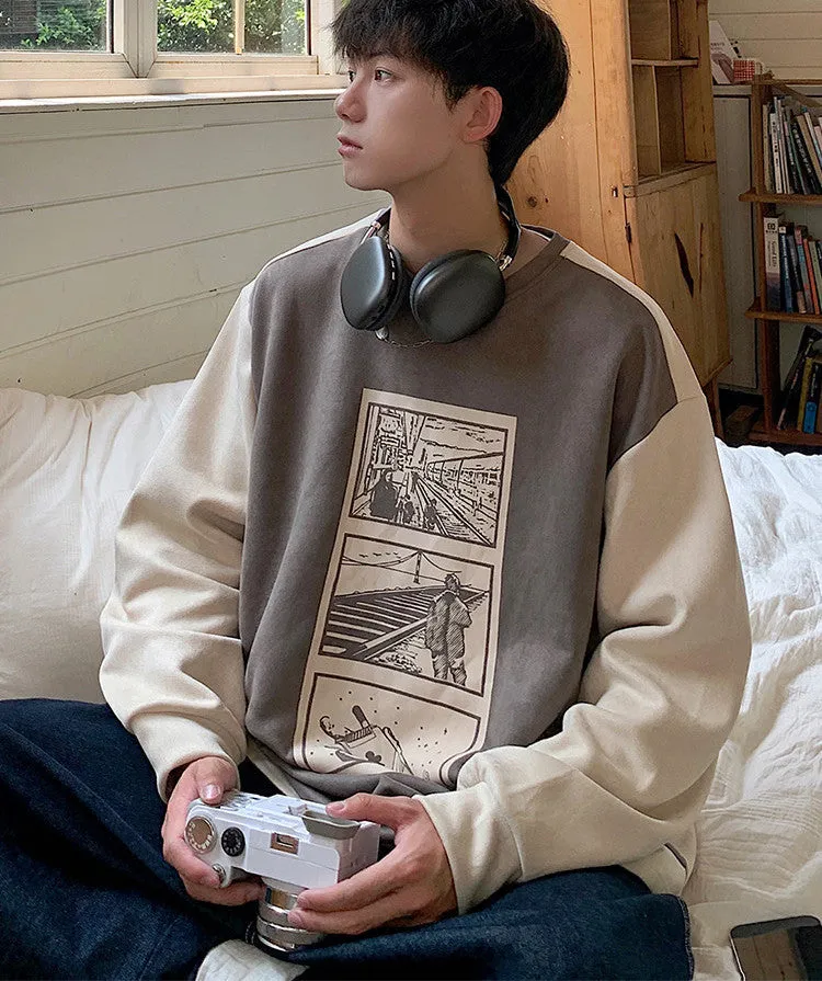 Japanese-Inspired Graphic Long Sleeve Shirt