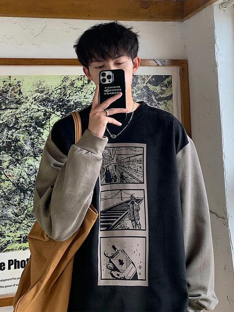 Japanese-Inspired Graphic Long Sleeve Shirt