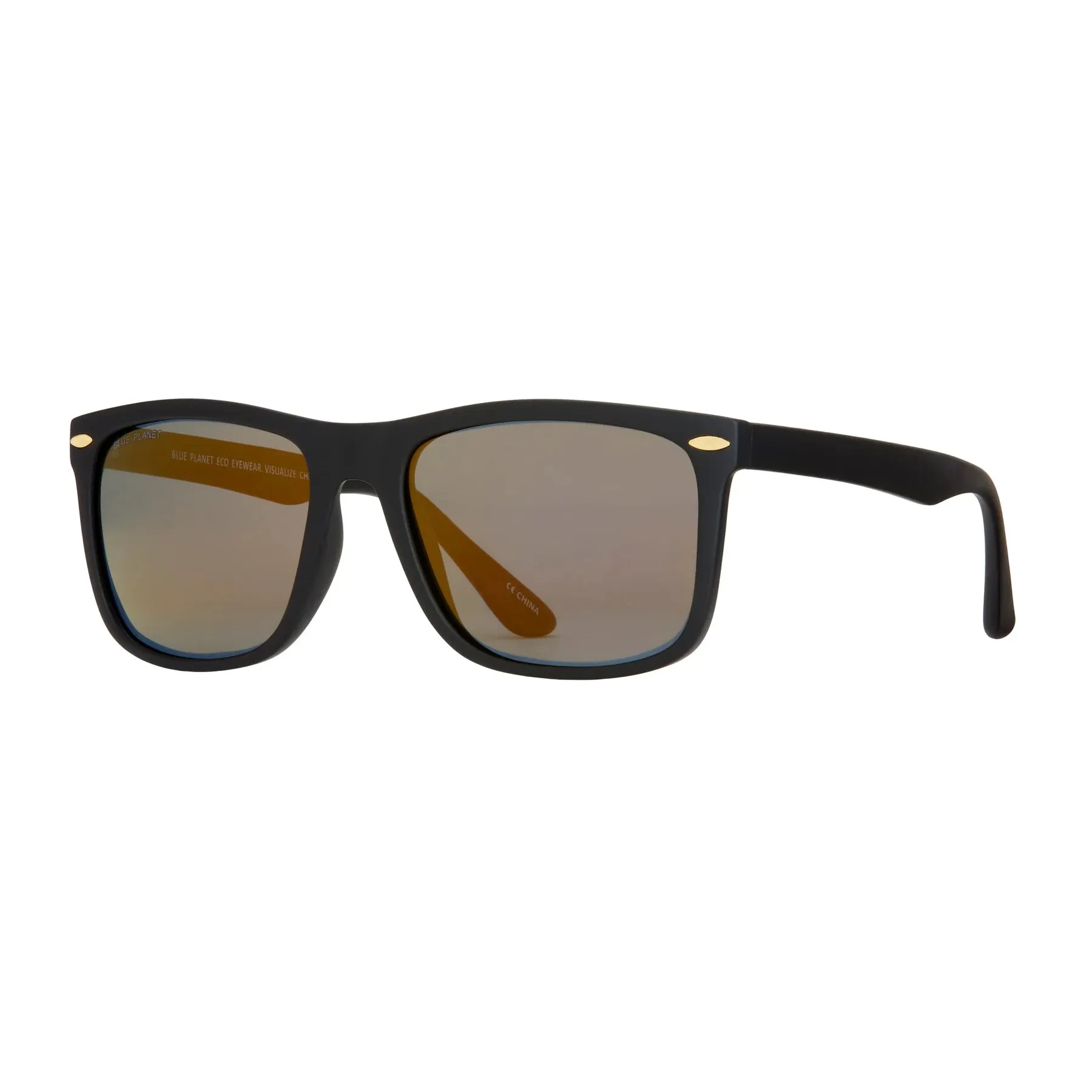 Jaymes Sunglasses - Matte Onyx   Amber Gold Mirror