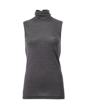 Jersey Stripe Turtleneck