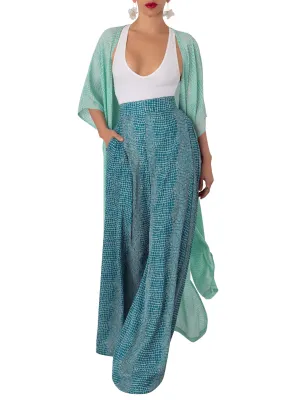 “Katya” Teal Wide Leg Pants