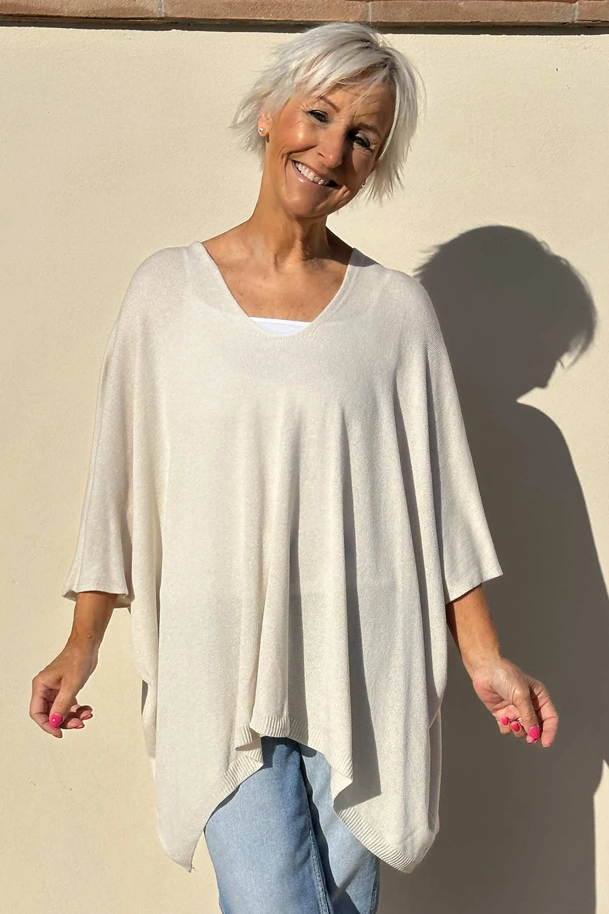 Katya V-Neck Top Stone