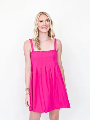 Kelsey - Pleated Balloon Mini Dress