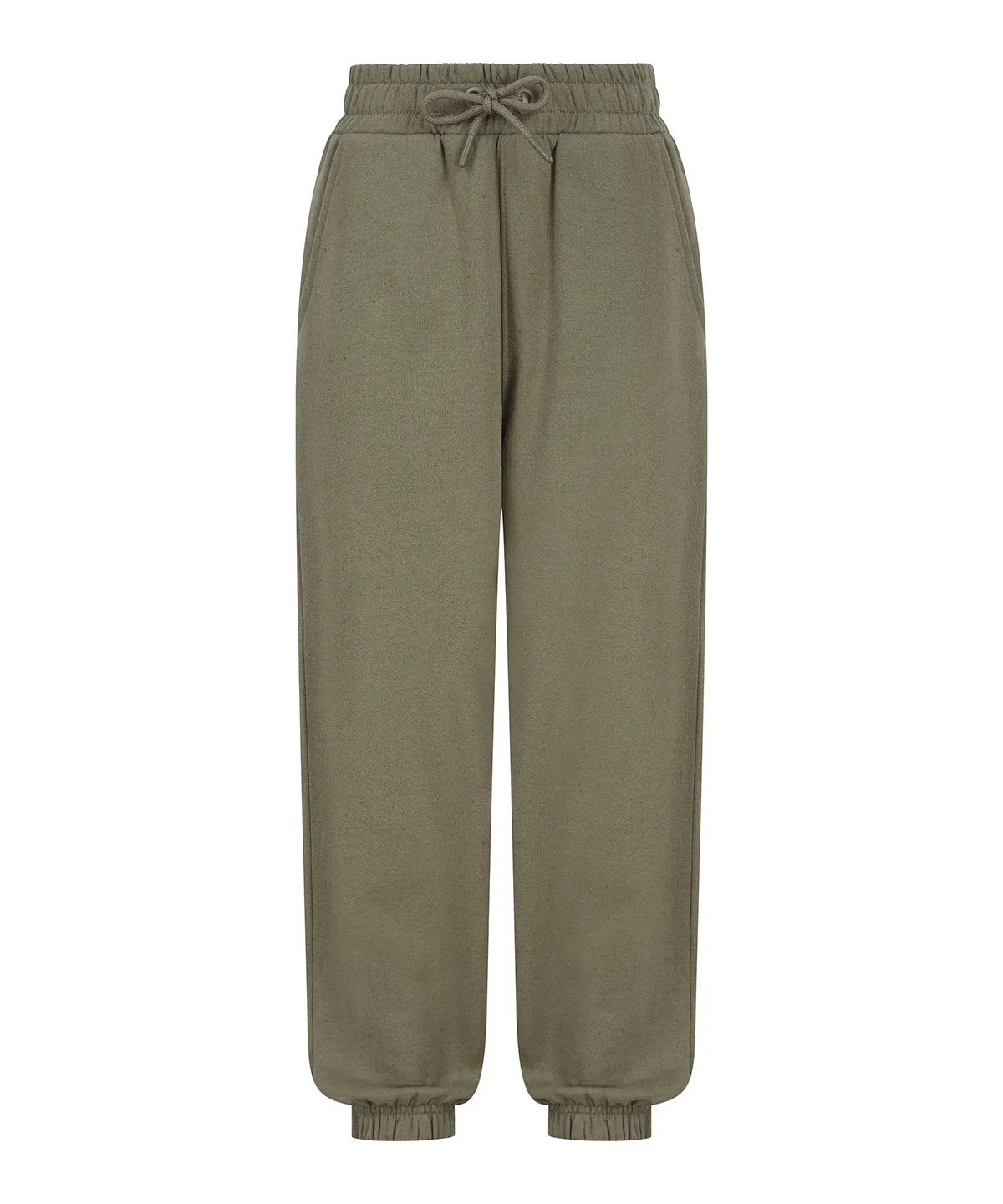 Khaki - Kids sustainable fashion cuffed joggers