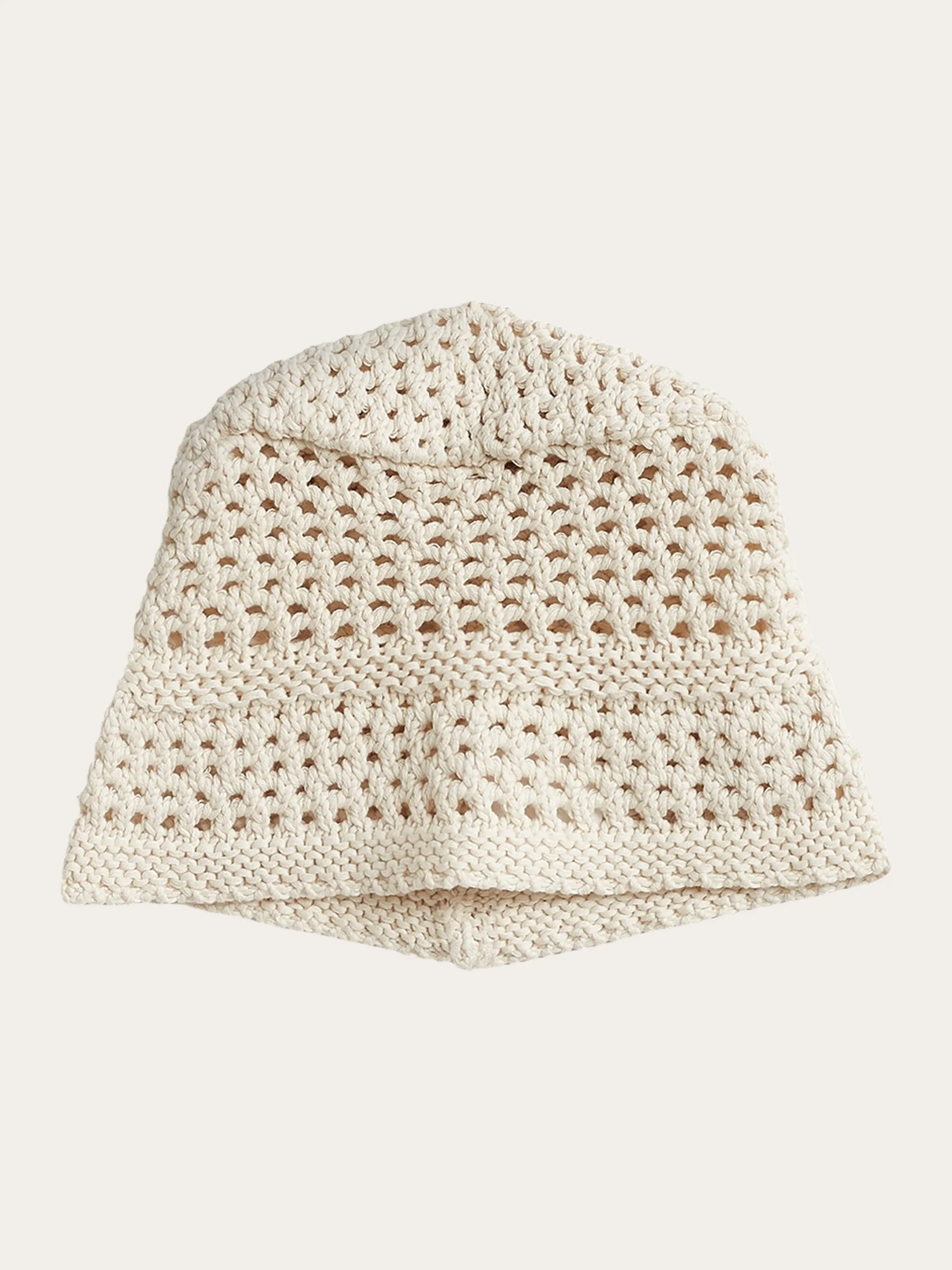 Knitted buket hat - GOTS/Vegan - Egret