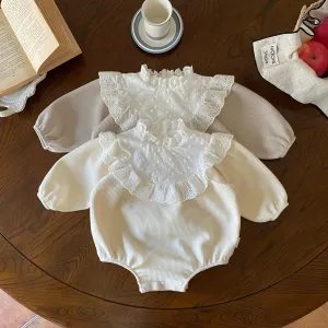 Lace Collar Baby Girls Bodysuit