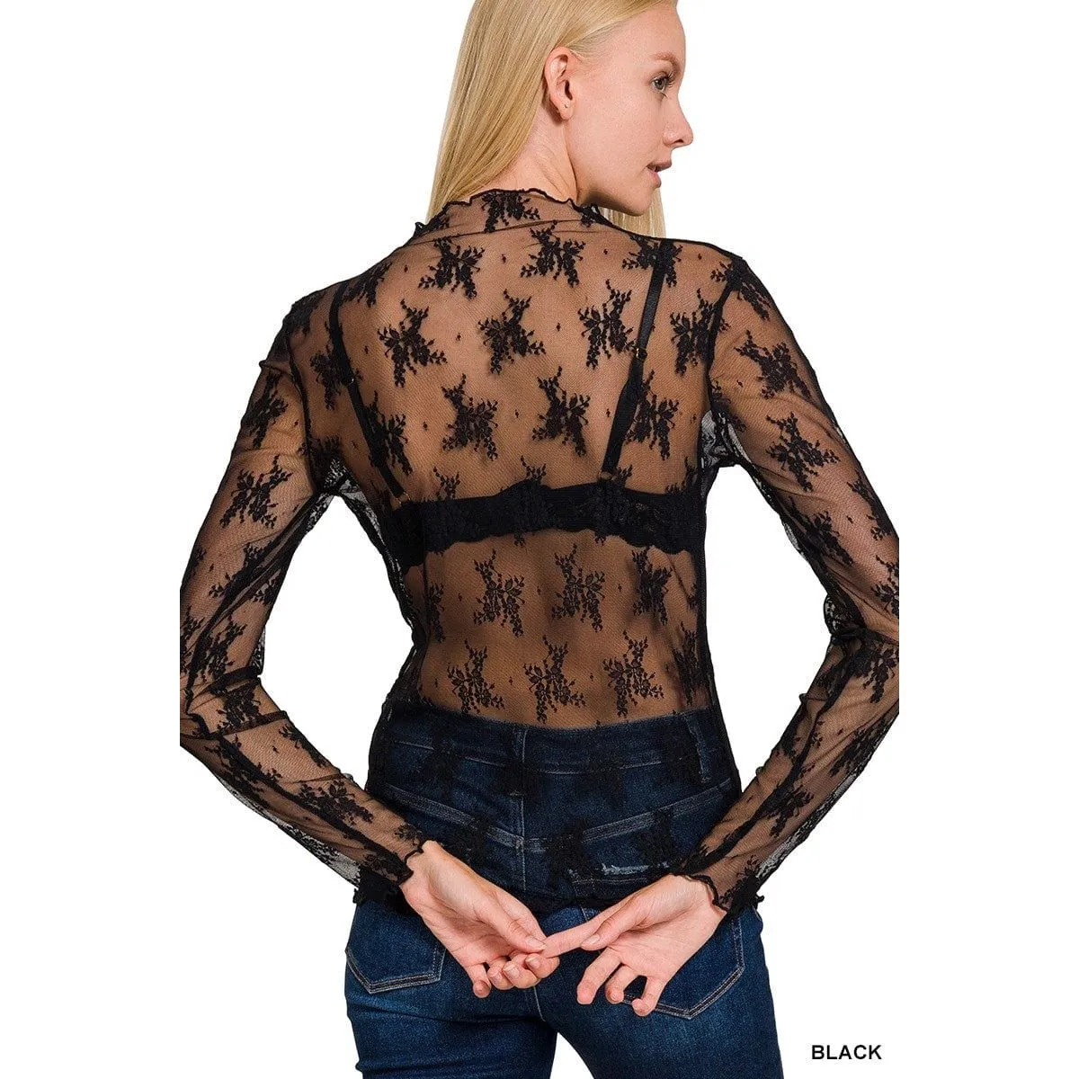 Lace See-through Layering Top