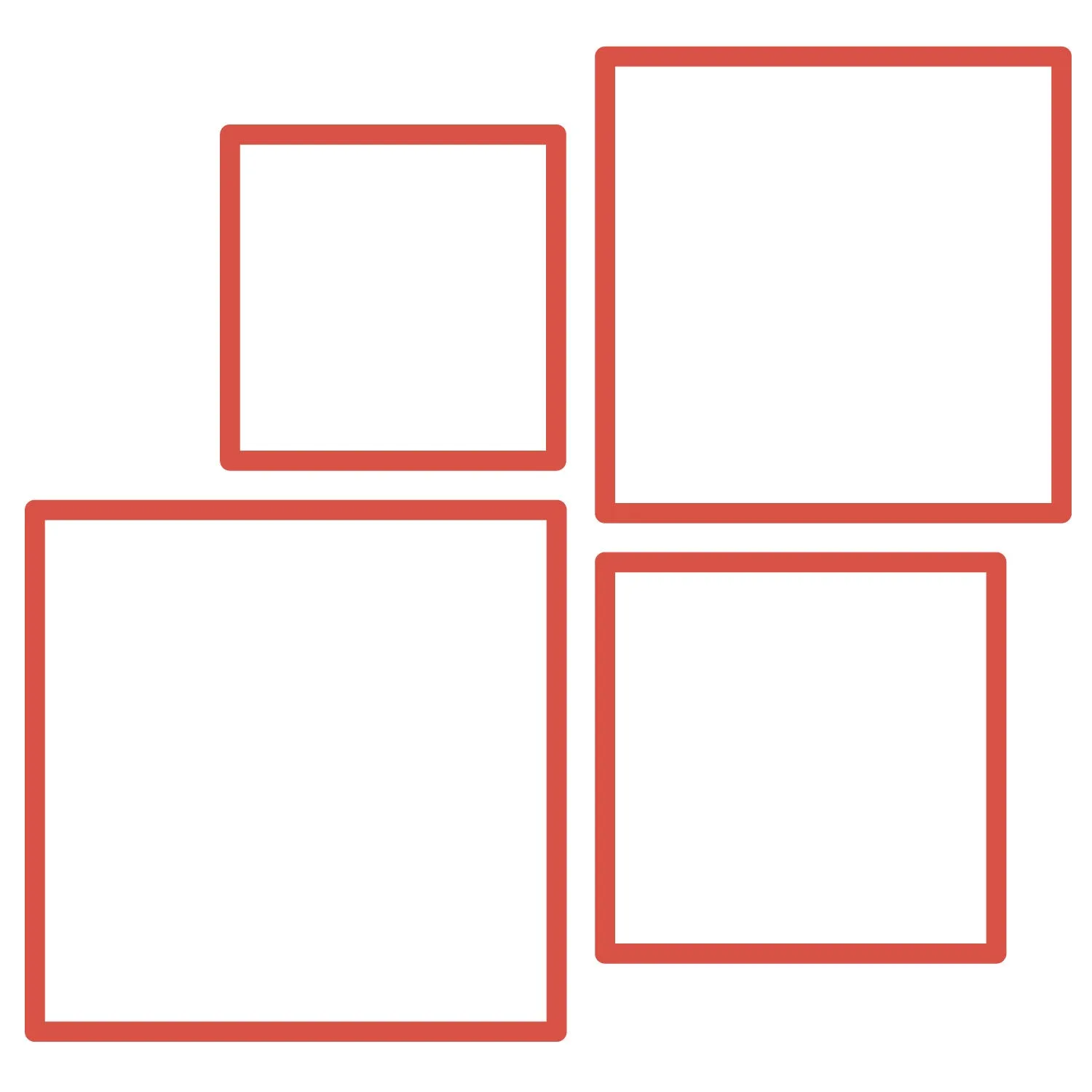 Layering Die-Squares (Clear Cuts)