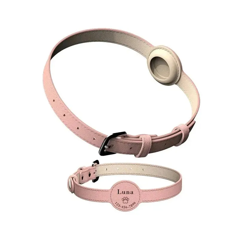 Leather AirTag Pet Collar