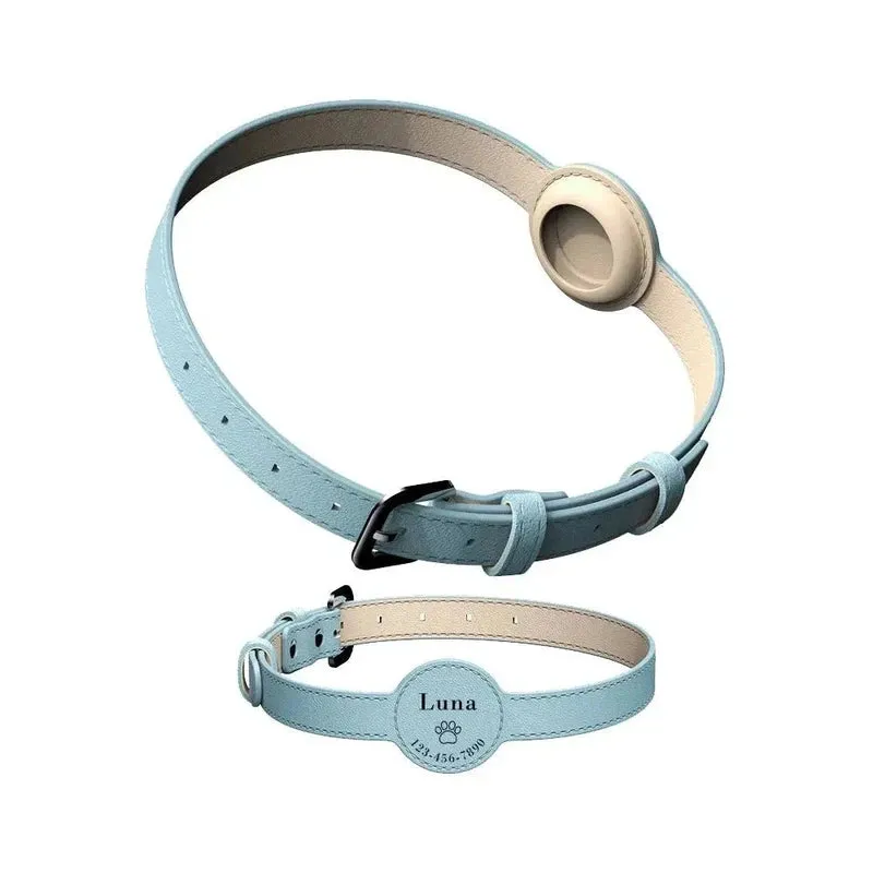 Leather AirTag Pet Collar