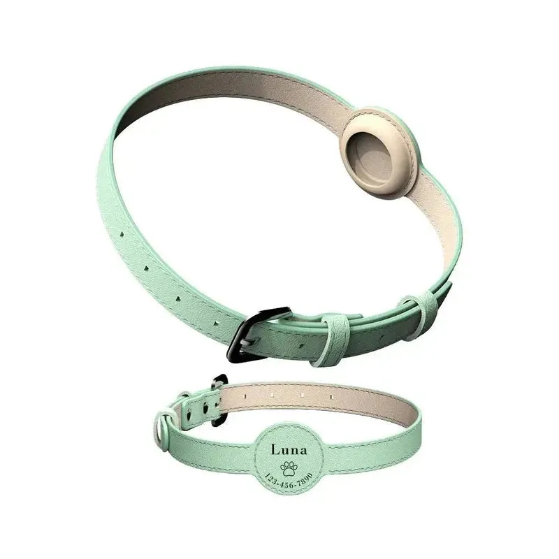 Leather AirTag Pet Collar