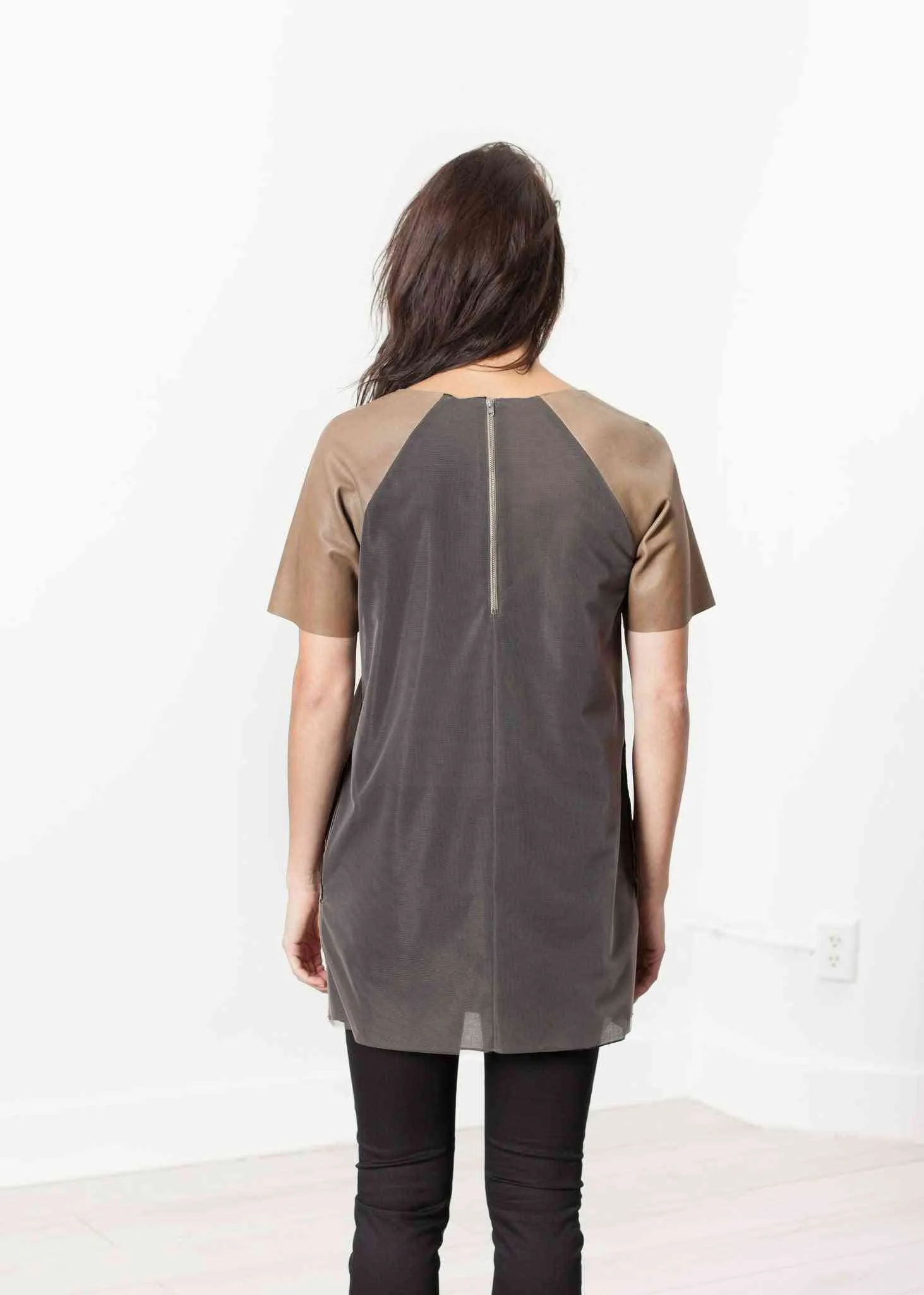 Leather Front Tunic