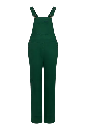 Leni Cotton Dungarees Forset Green