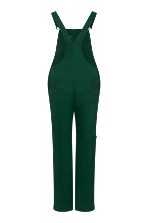 Leni Cotton Dungarees Forset Green