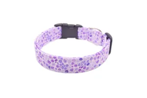 Lilac Purple Stone Pattern Dog Collar