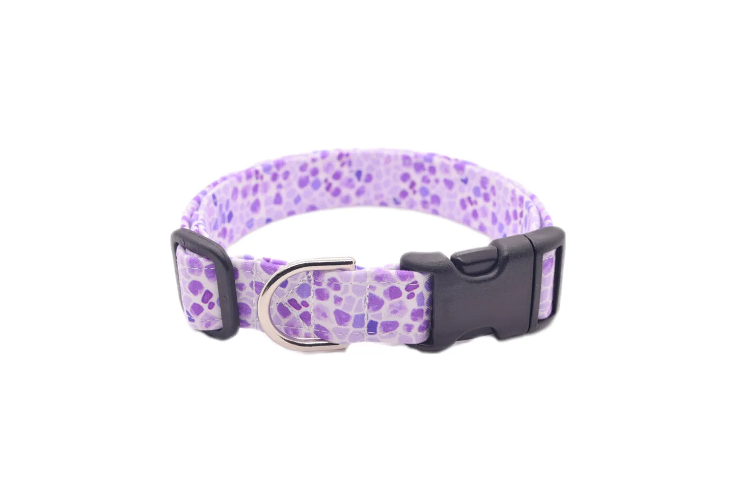 Lilac Purple Stone Pattern Dog Collar