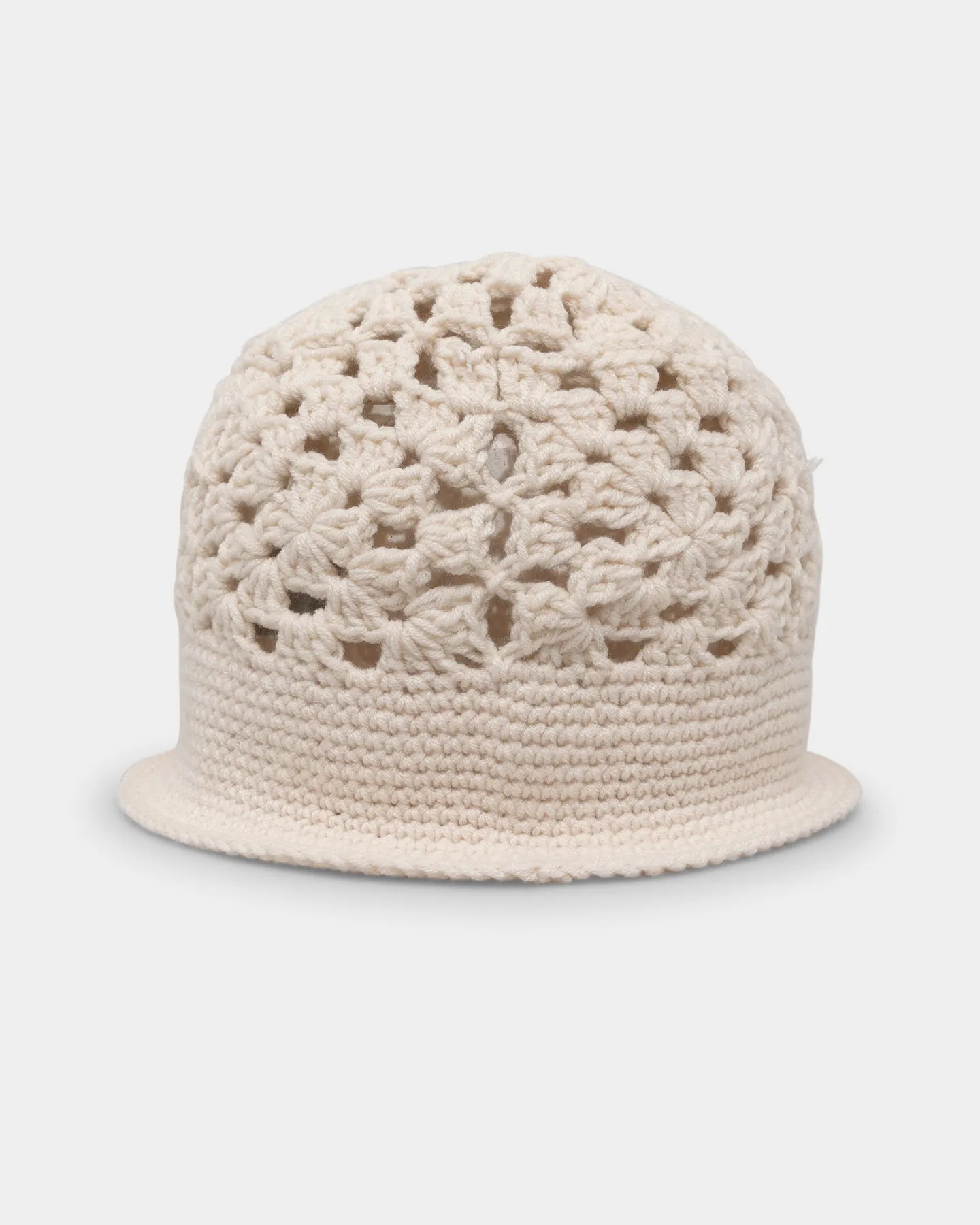 Loiter Crochet Bucket Hat Off White