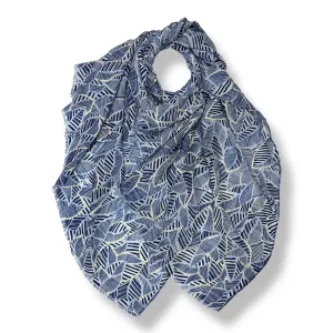 London Scarves Summer Monochrome Leaf Scarf - Multiple Colors