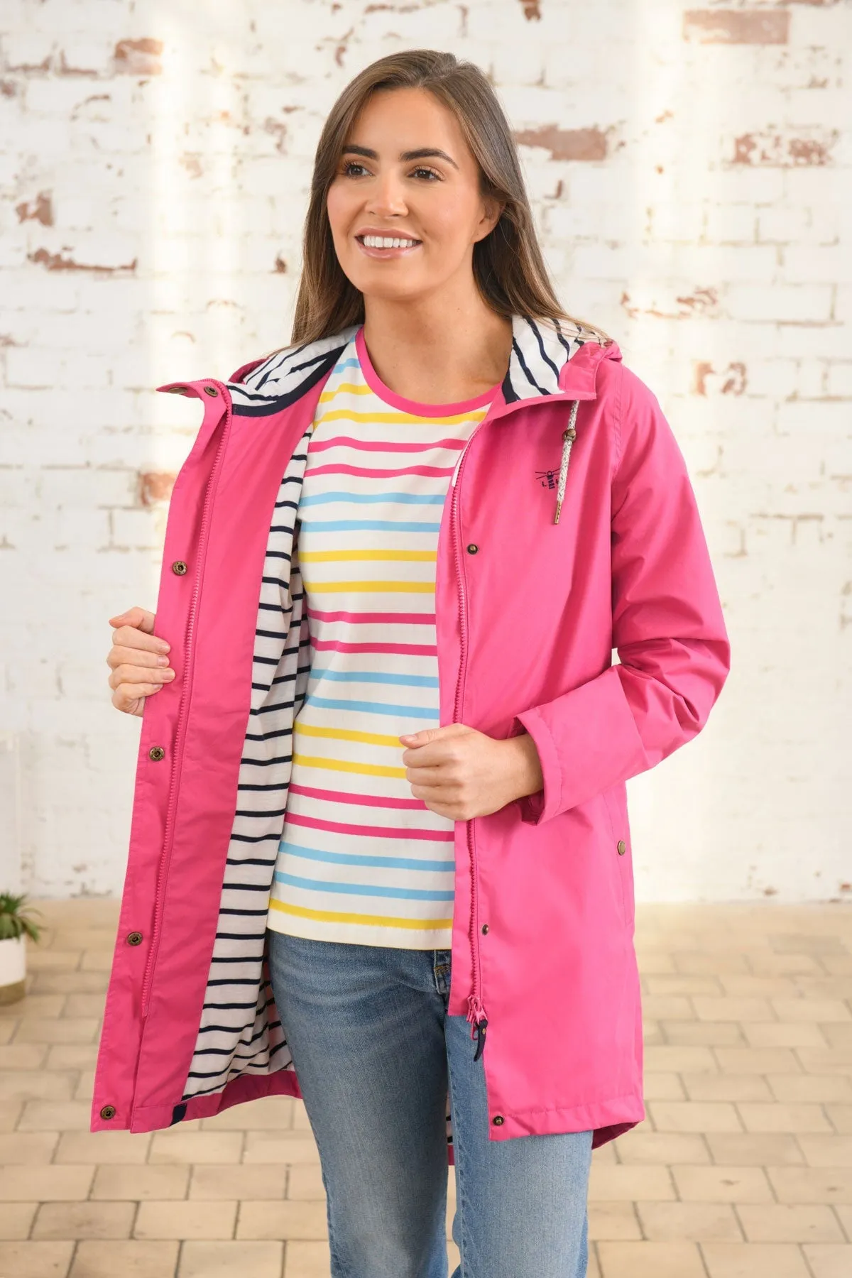 Long Beachcomber Jacket in Pink