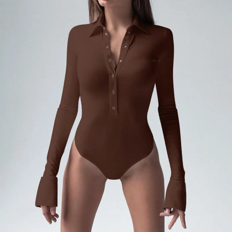 Long Sleeve Buttoned Bodysuit