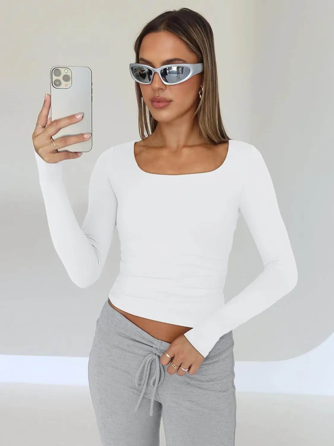 Long Sleeve Crop Tops For Woman