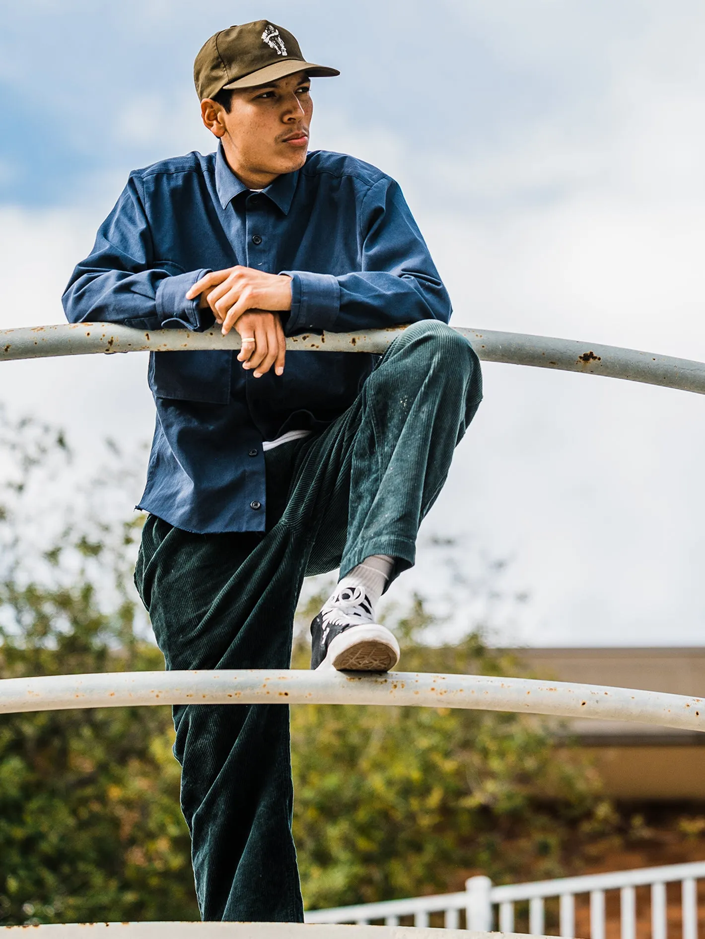 Louie Lopez Long Sleeve Work Shirt - Navy