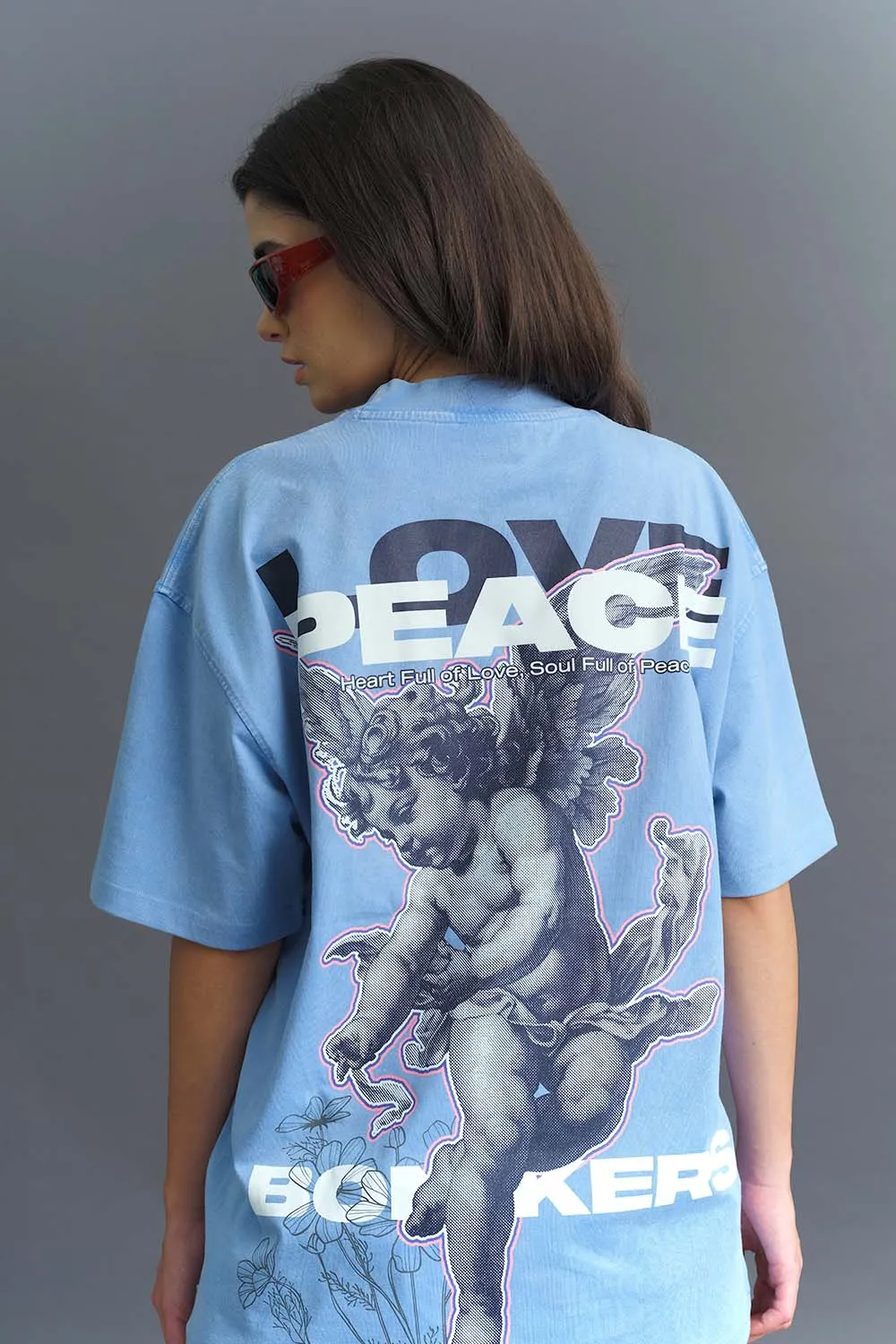 Love And Peace Premium Oversized T-shirt