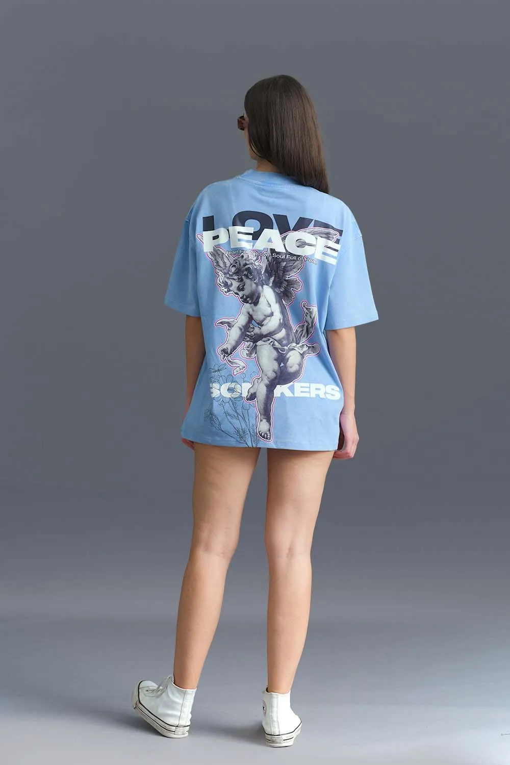 Love And Peace Premium Oversized T-shirt