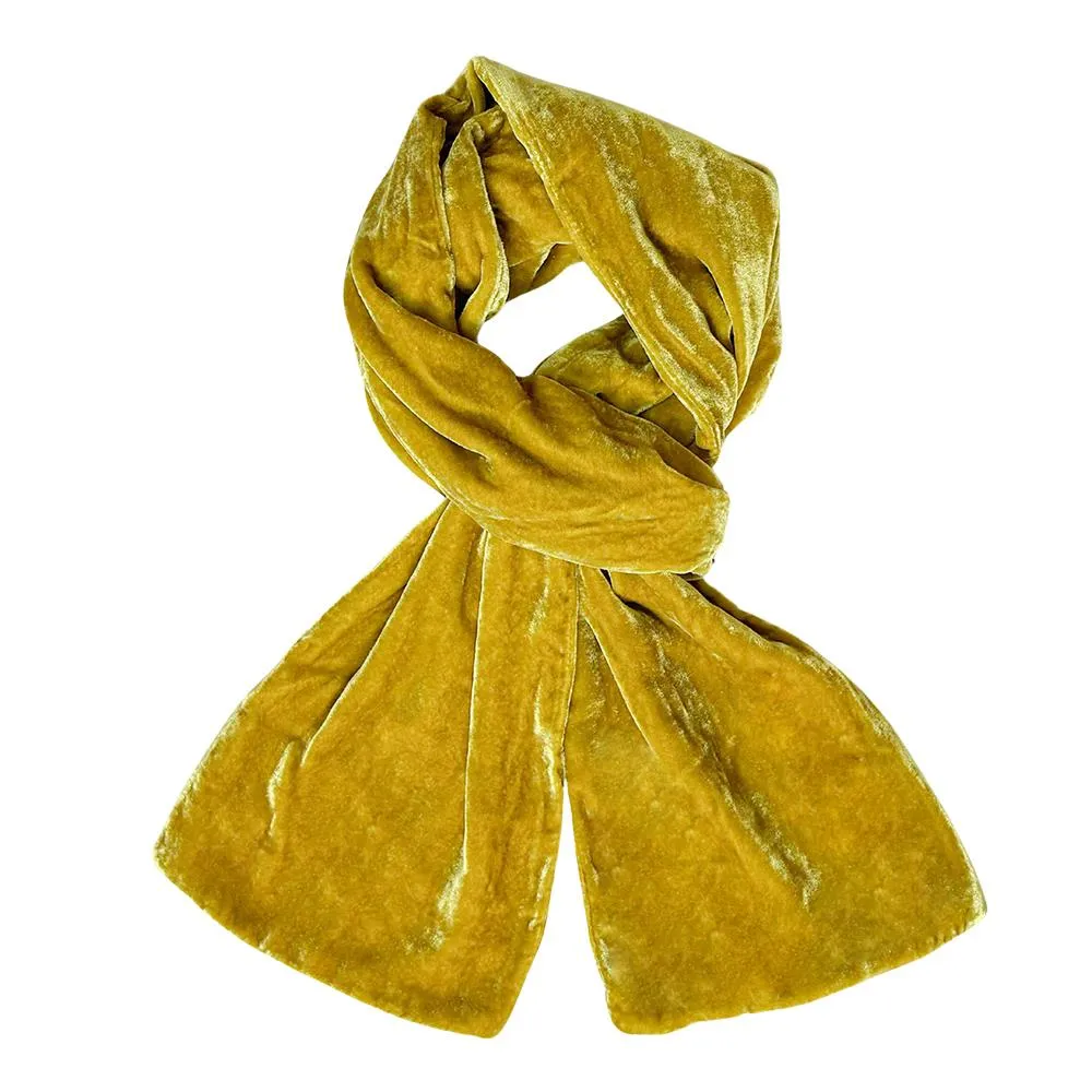 Lua - Plain Velvet Scarf - Various Colours - 160x17cms