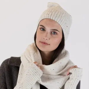 Lyla & Luxe Beanie| White Fleck