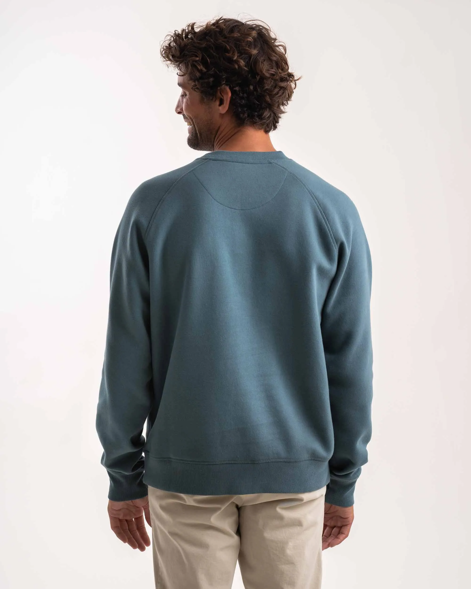 Mens Crew Neck Sweater - Teal