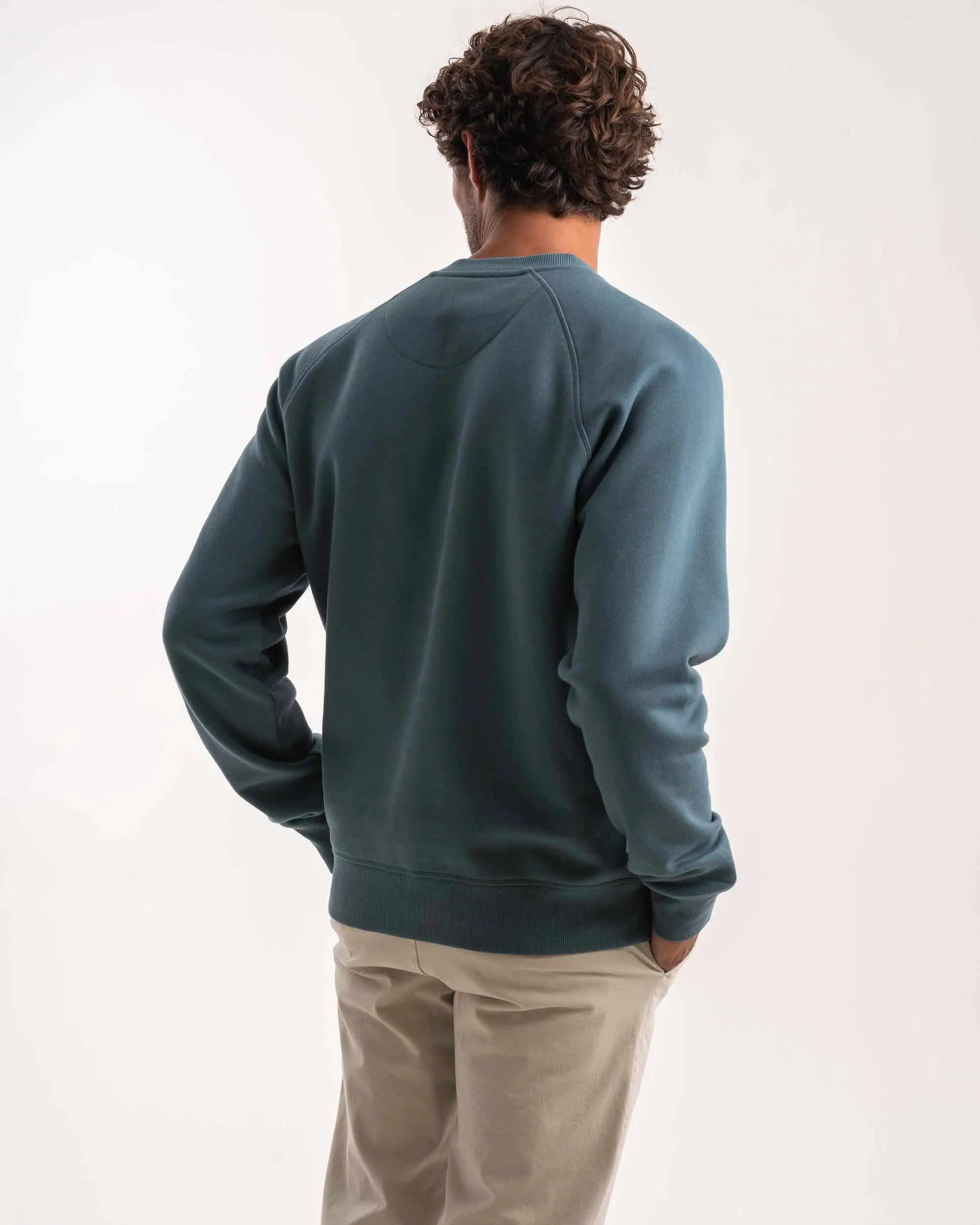 Mens Crew Neck Sweater - Teal