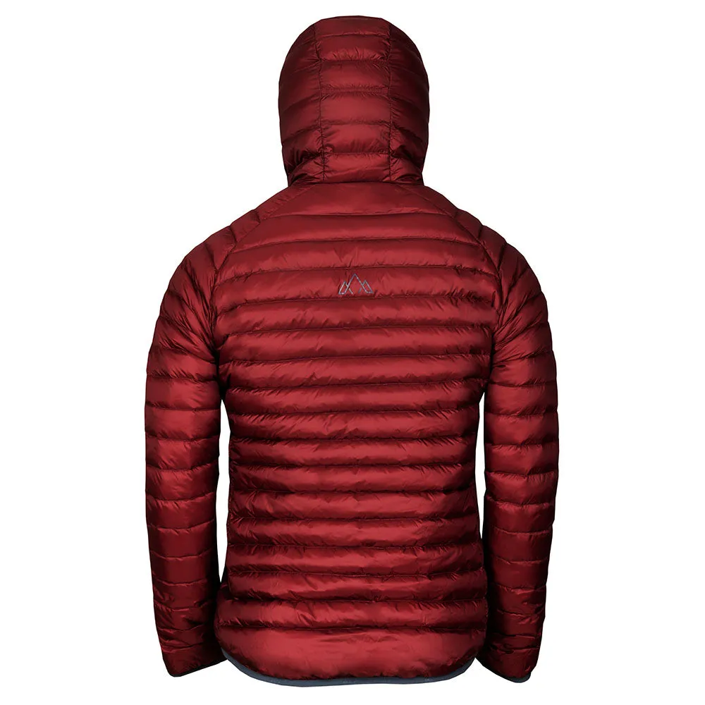 Mens Eco Aktiv Down Hooded Jacket (Rust/Charcoal)