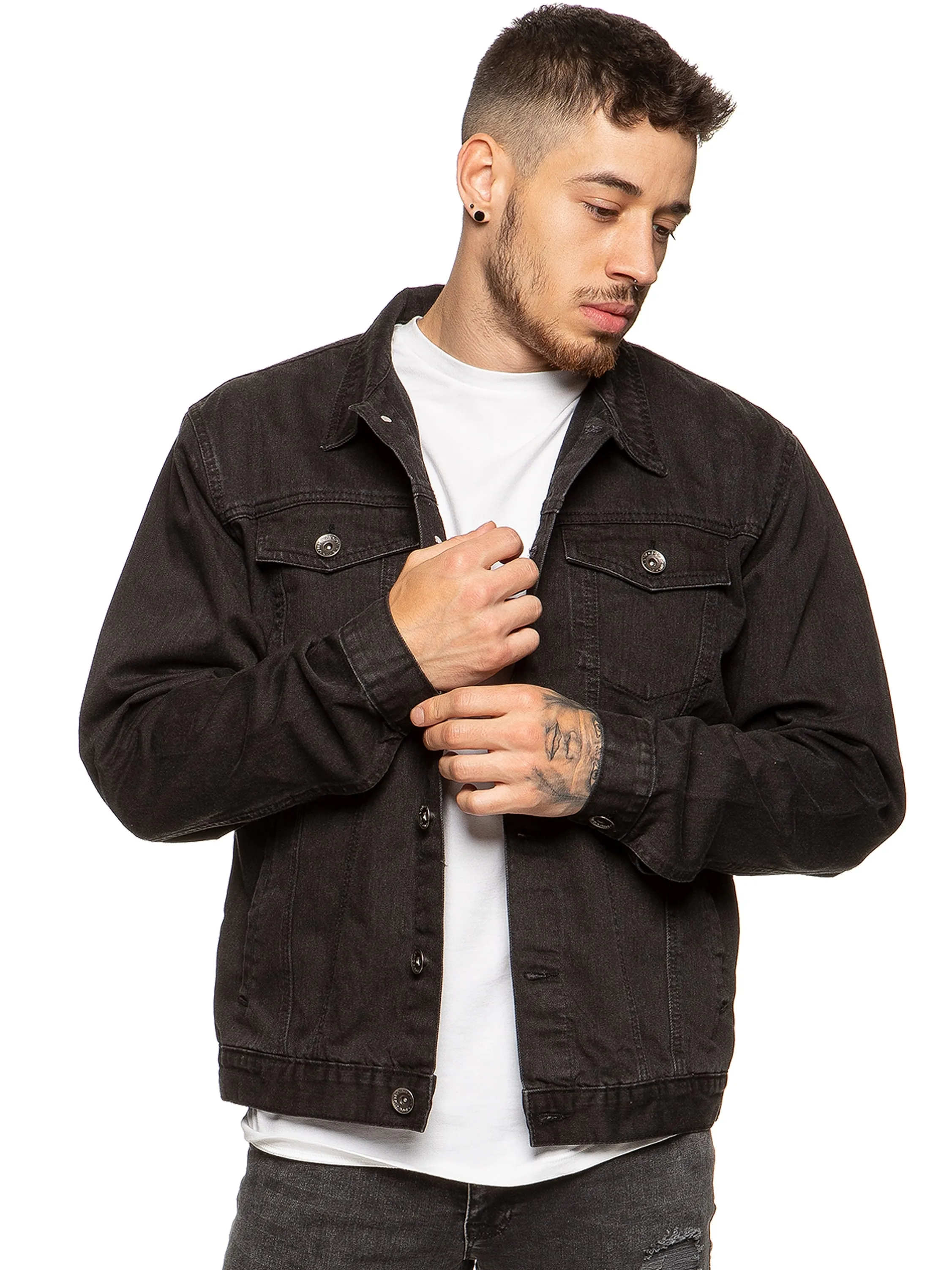 Mens Enzo Denim Designer Jacket - MSW | Enzo Designer Menswear