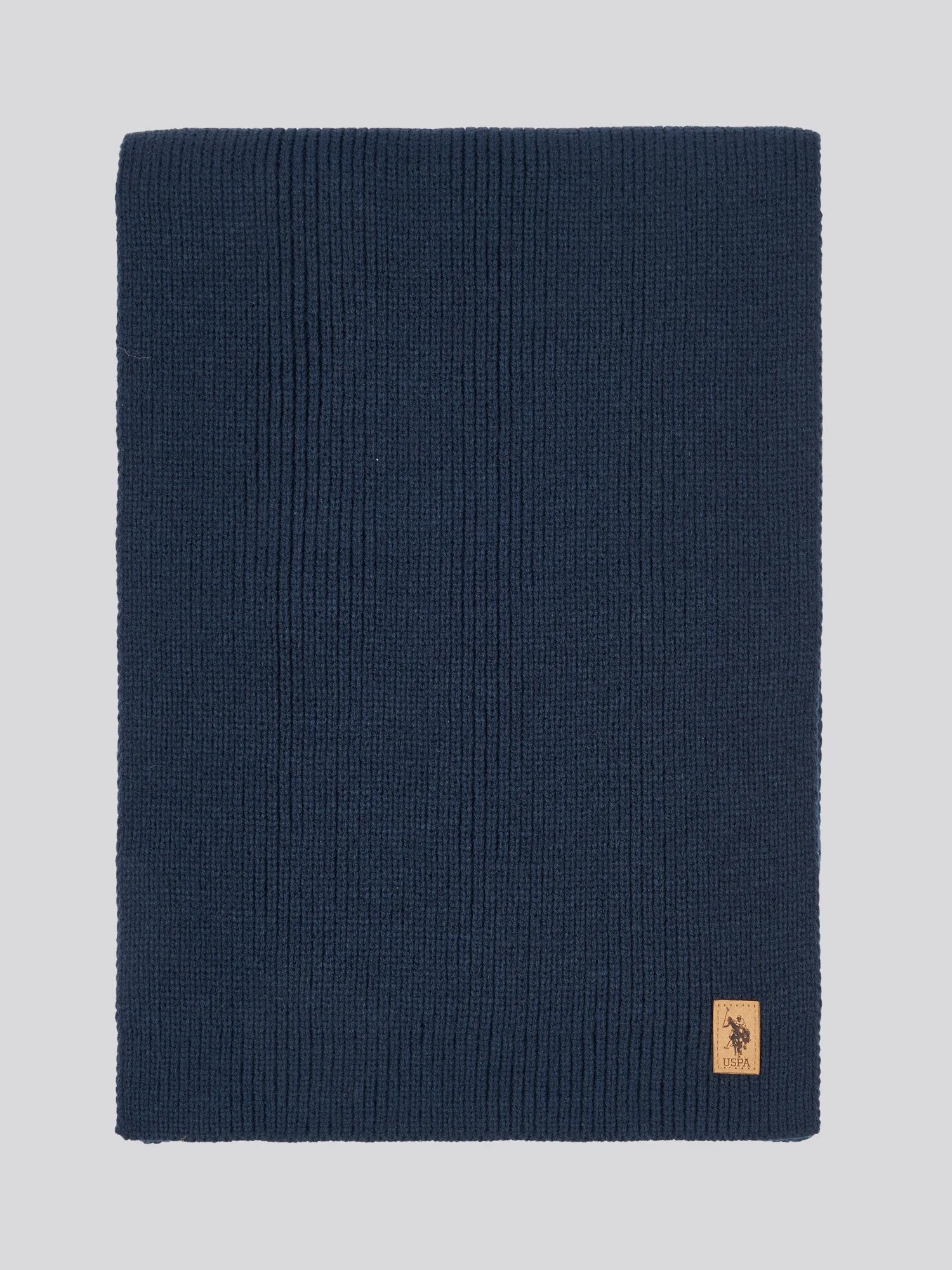 Mens Luxury Rib Knit Beanie & Scarf Box Set in Dark Sapphire Navy