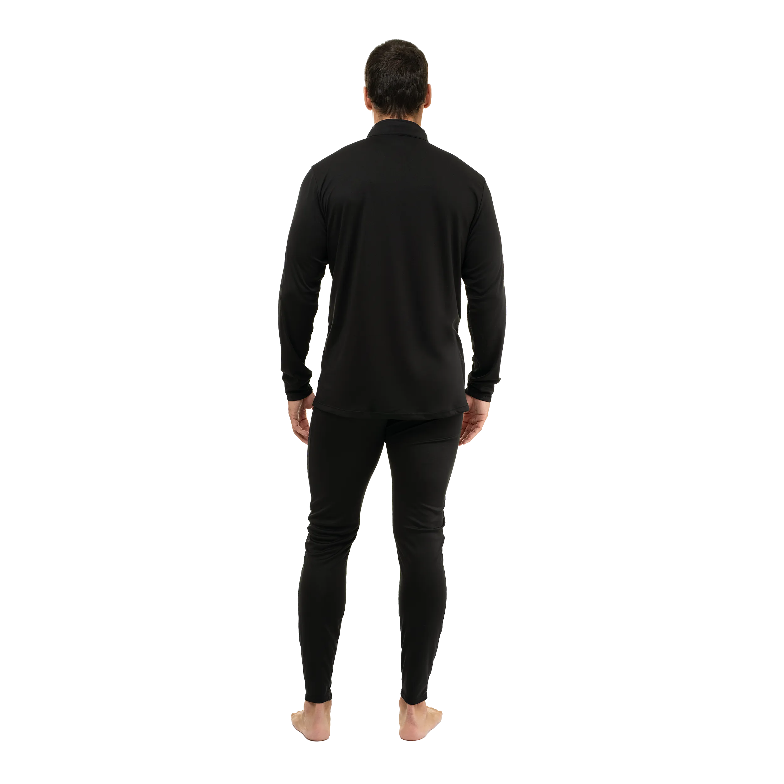 Men's Peach Skins Solid Zip-T - Black