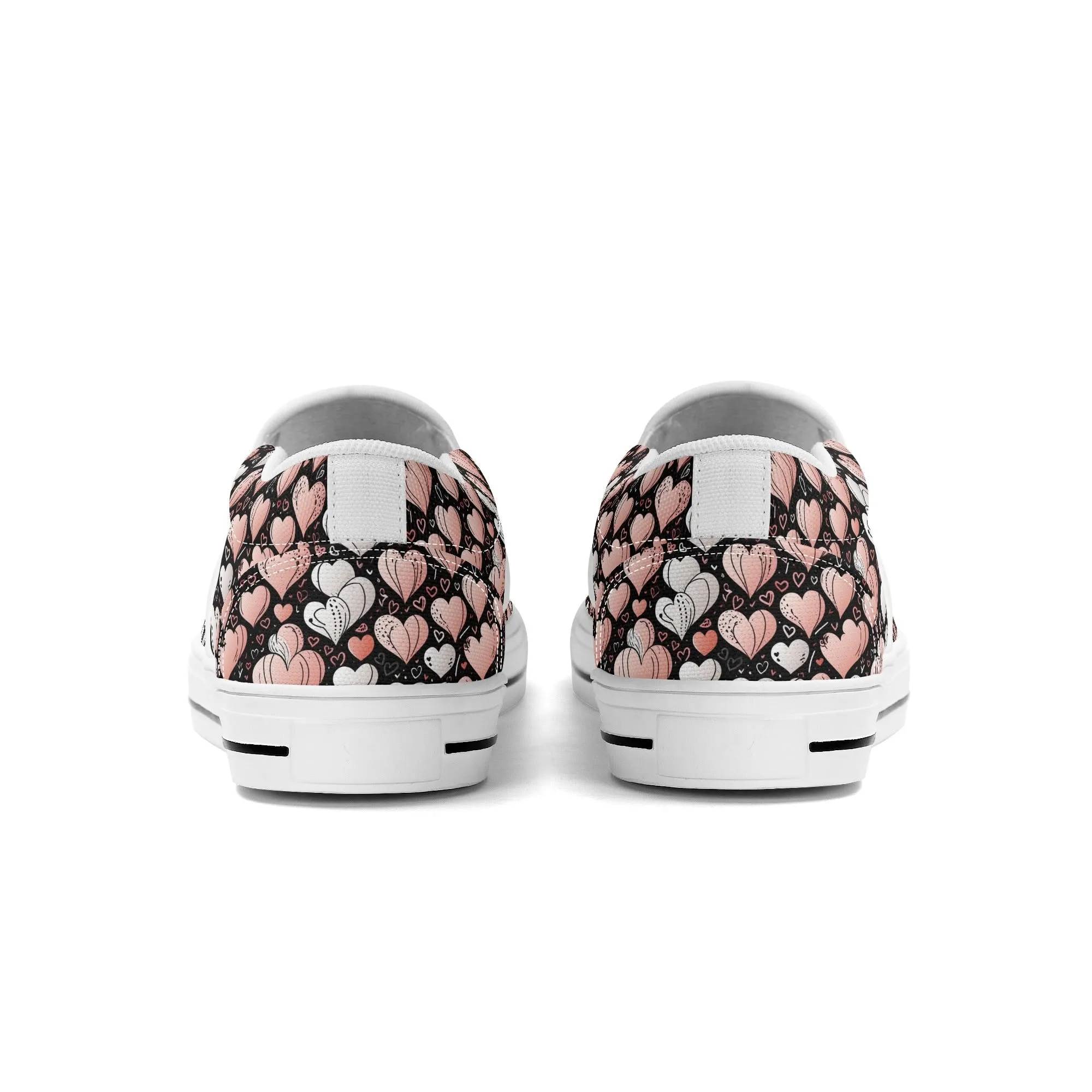 Mens Pink Hearts Rubber Slip On Shoes