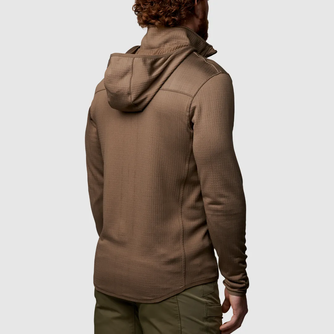 Men's Quiver Half Zip Hoodie (Stone Brown)