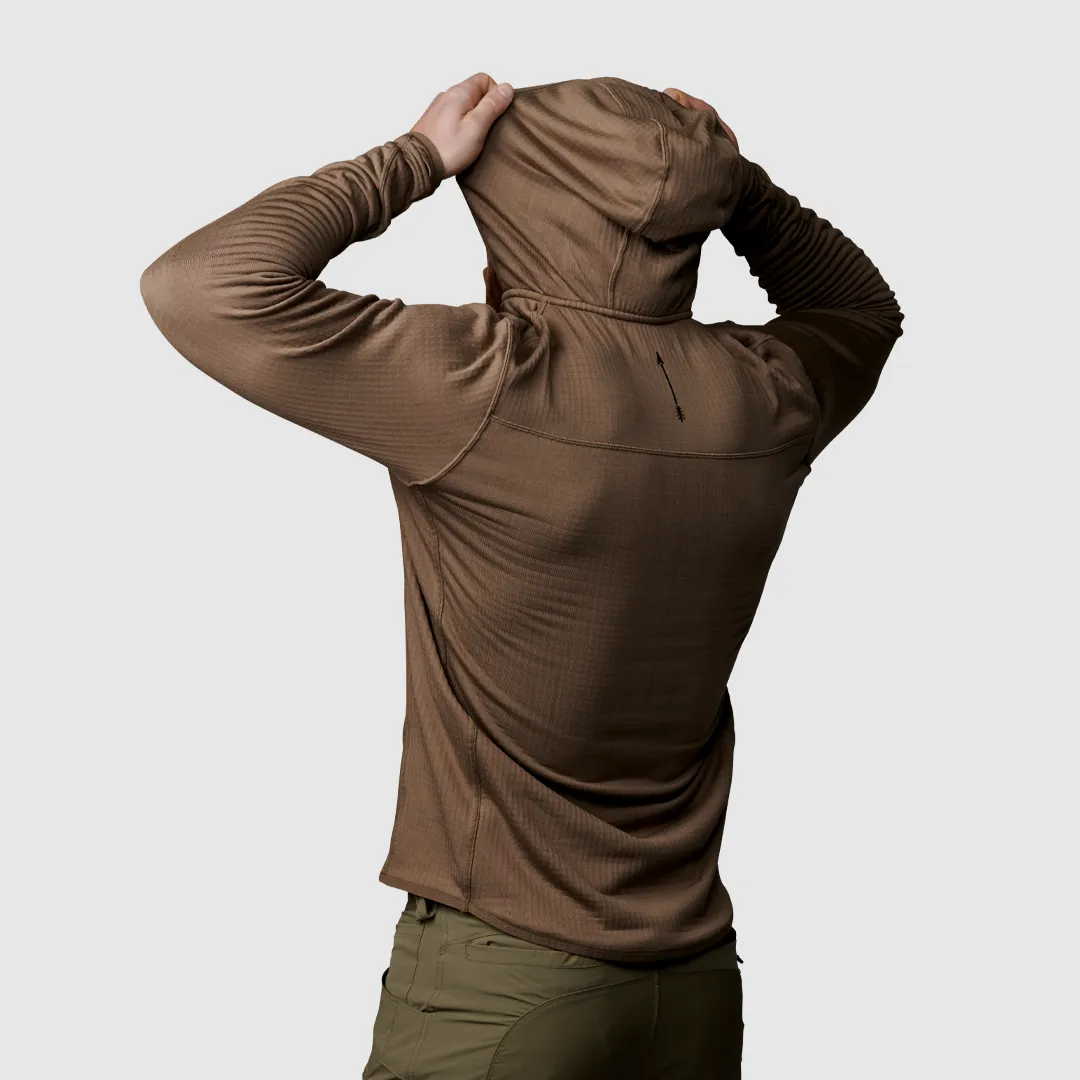 Men's Quiver Half Zip Hoodie (Stone Brown)