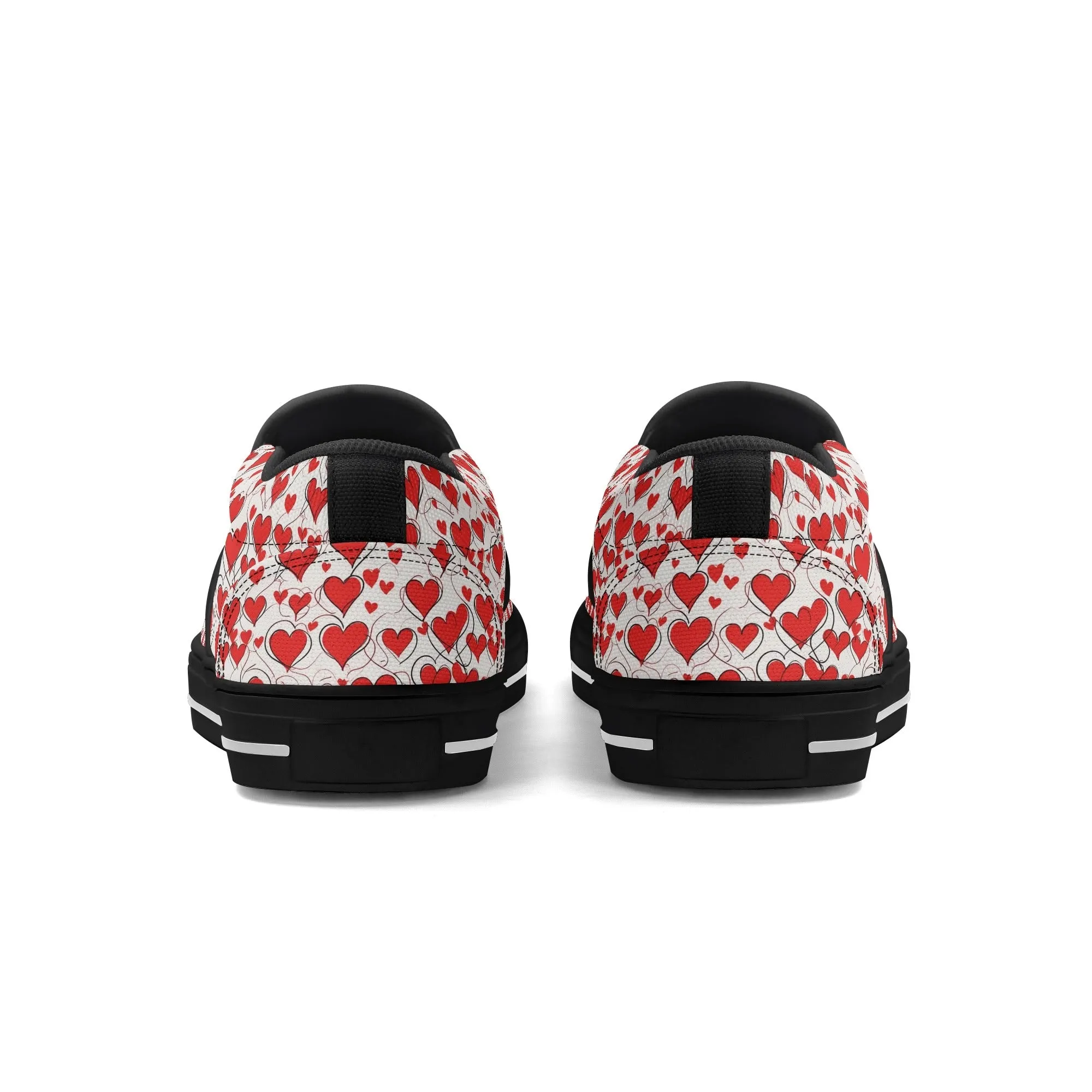 Mens Scribble Hearts Rubber Slip On Shoes