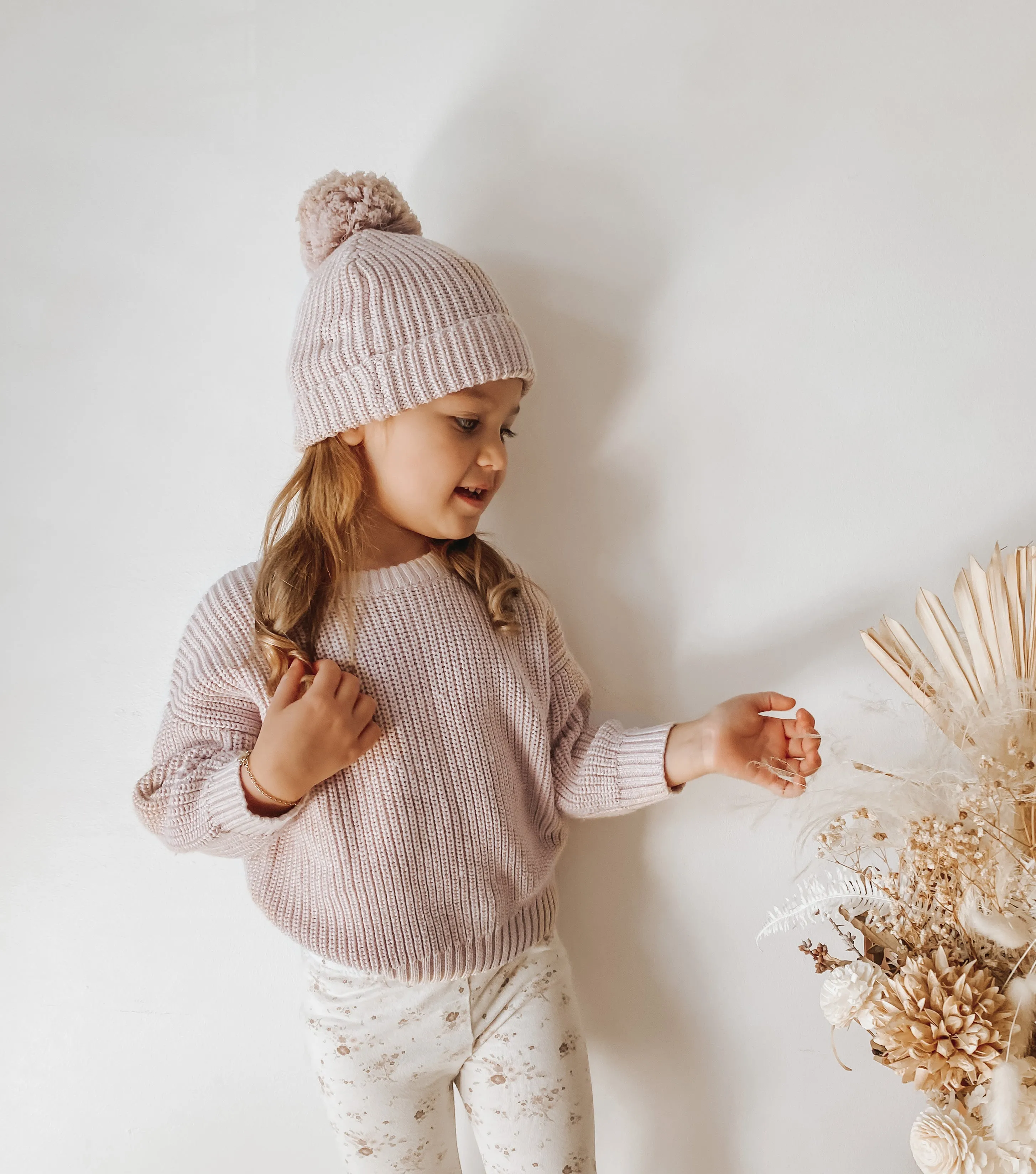 Mini Knit Beanie - Lavender