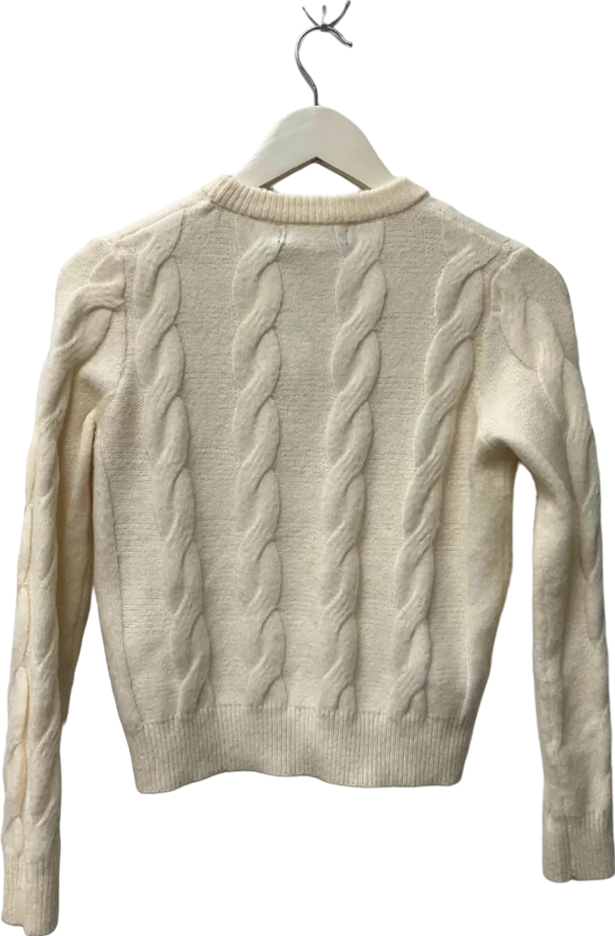 MNG Cream Cable Knit Jumper UK XS