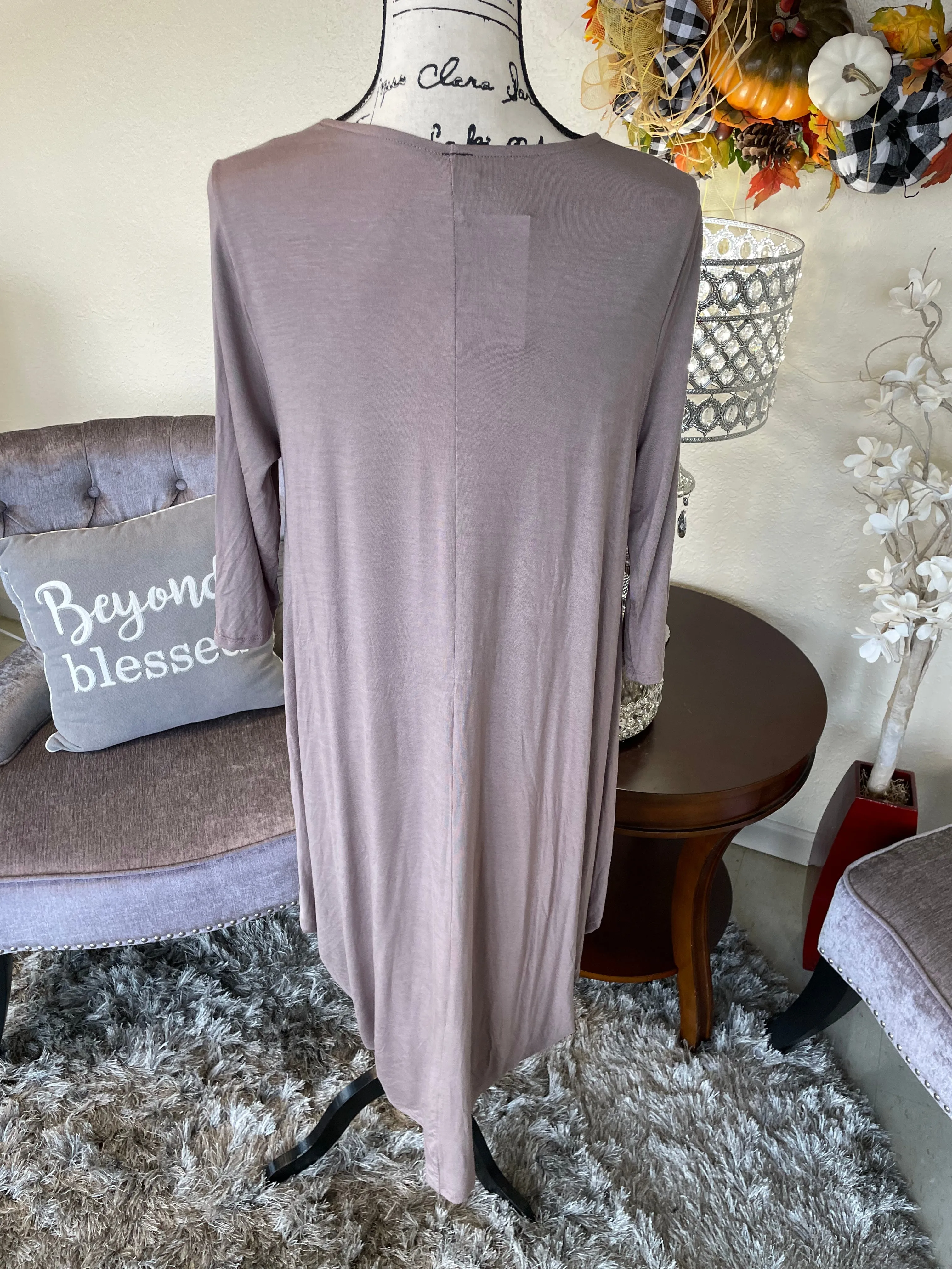 Mocha Bubble Midi Layering Dress