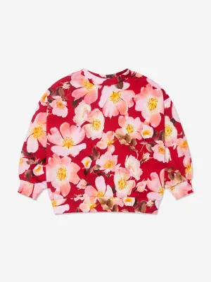 Molo Girls Organic Cotton Floral Sweatshirt