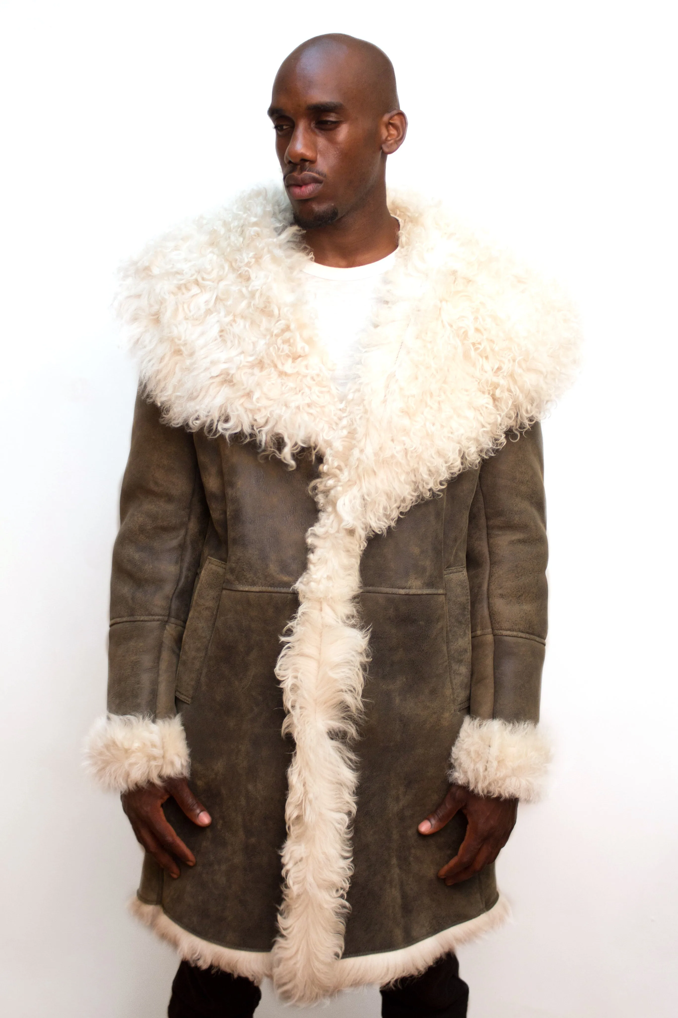 Mongolian Fur Sheepskin Coat Style #5700