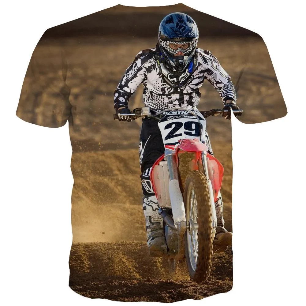 Motocross T shirts Men motorcycle Shirt Print Offroad Tshirts Novelty